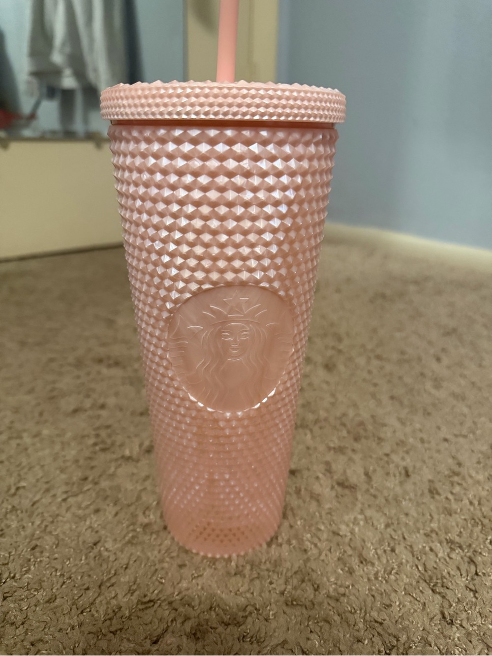 Starbucks Blush Pink Studded Tumbler with Straw